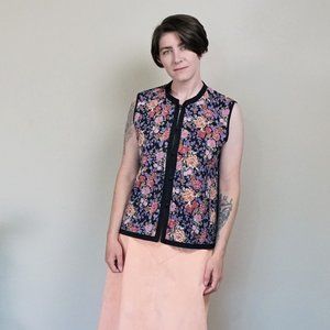 Vintage Floral Quilted Vest